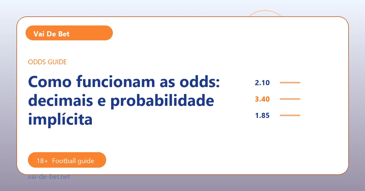 Como funcionam as odds: decimais e probabilidade implícita - Vai De Bet football guide